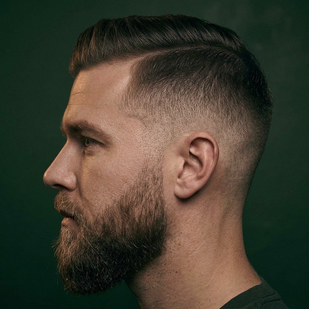 Yan ayrım ve skin fade saç modeli